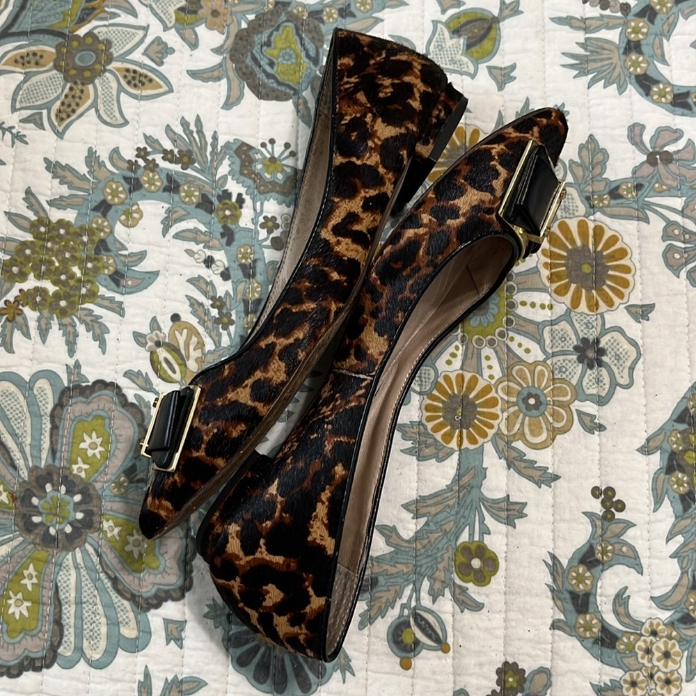 Louise et‎ Cie Bromley Genuine Cow Hair Animal Print Bow Flats Size 8.5 - Picture 5 of 10